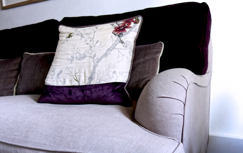 detail of soft furnishings