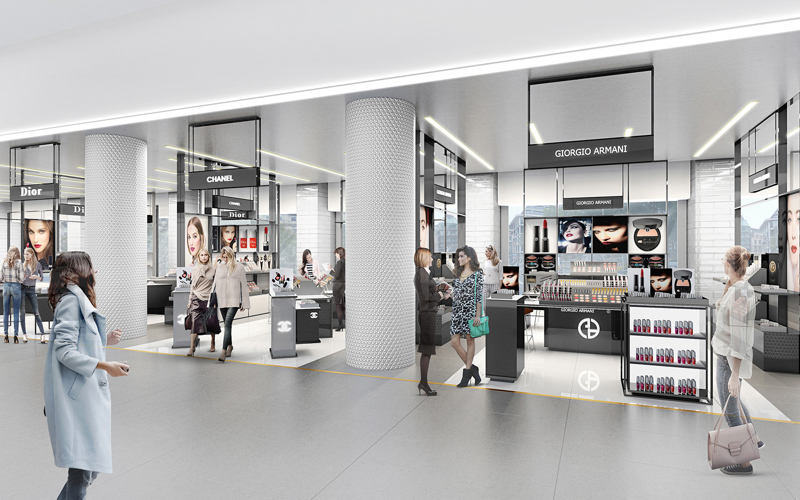 department store design - beauty brands