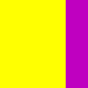 yellow-violett unequal colour contrast of quantity
